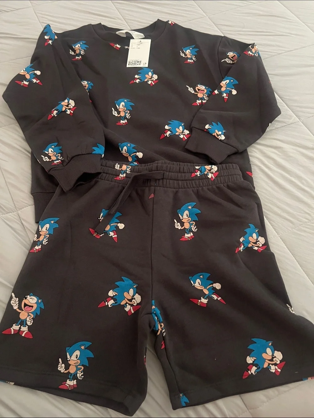 H&M Black Kids Sonic the Hedgehog Graphic Shorts